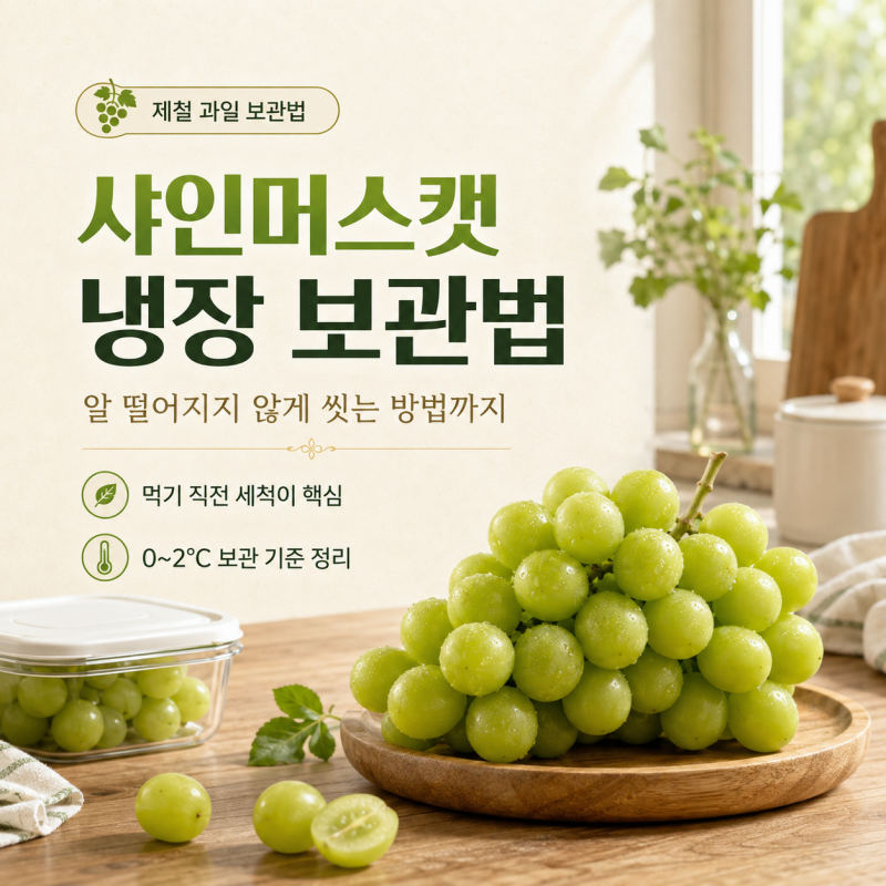 샤인머스캣 냉장 보관법 알 떨어지지 않게 씻는 방법까지 총정리