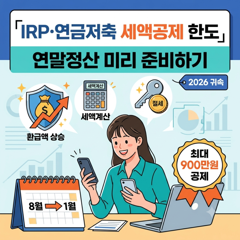 IRP·연금저축 세액공제 한도, 연말정산 미리 준비하기