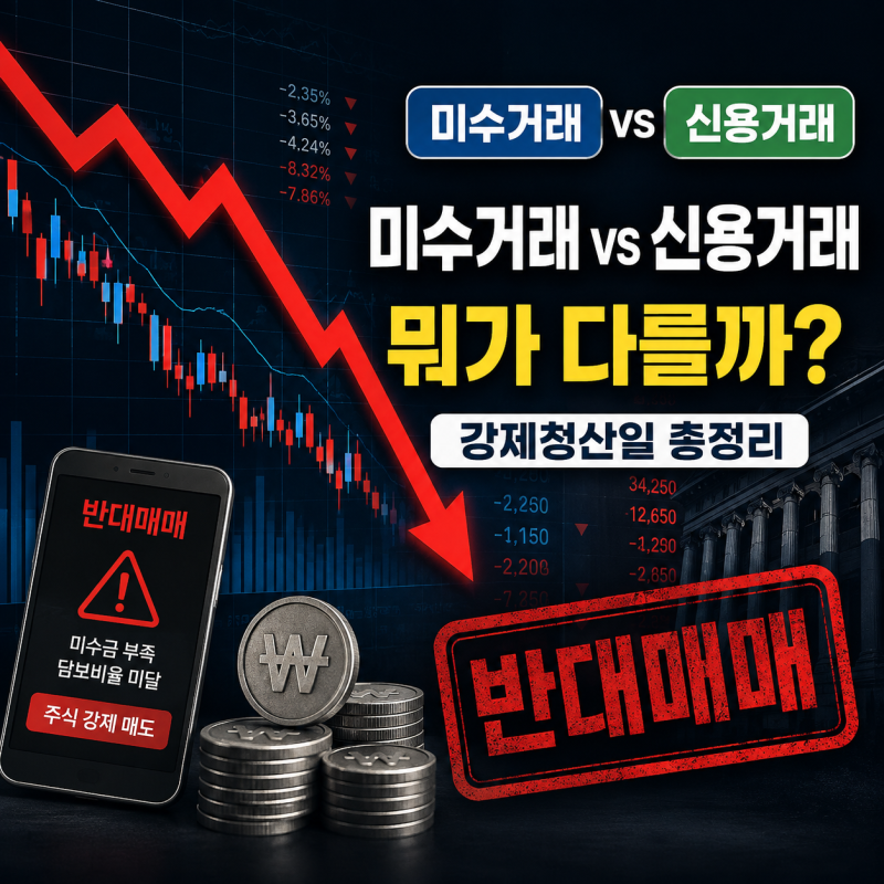 주식 미수거래 뜻, 신용거래와 뭐가 다를까? 강제청산일 총정리