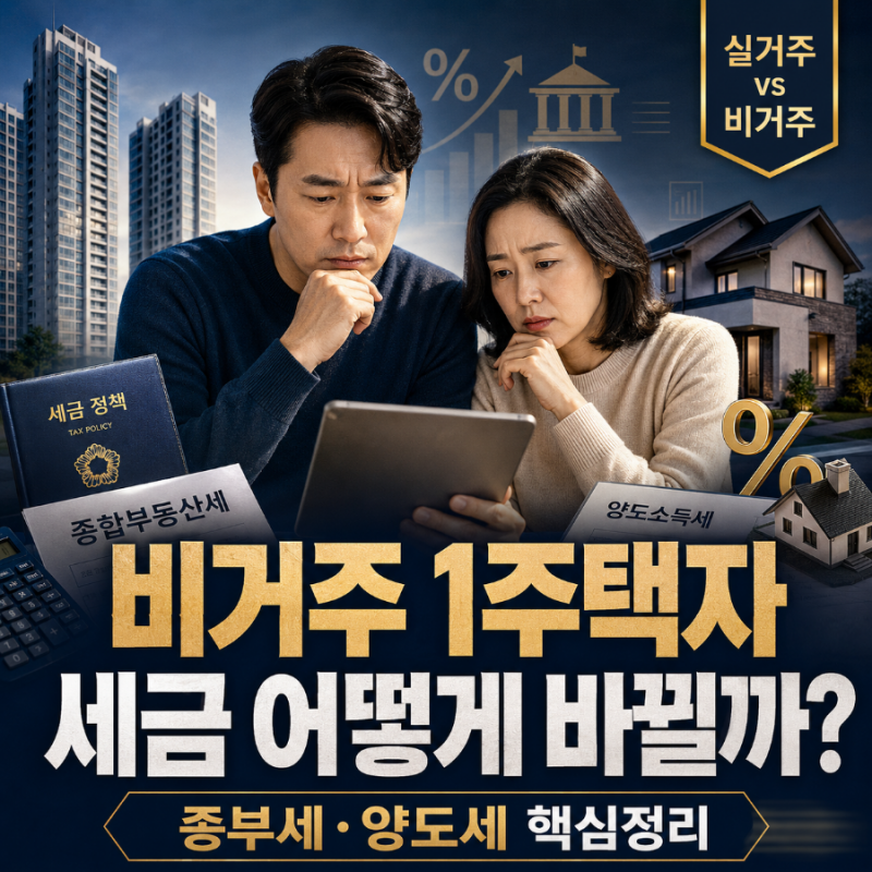 1주택인데 내가 안 살면 세금이 달라진다? | 비거주 1주택자 종부세·양도세 개편, 직장·자녀....