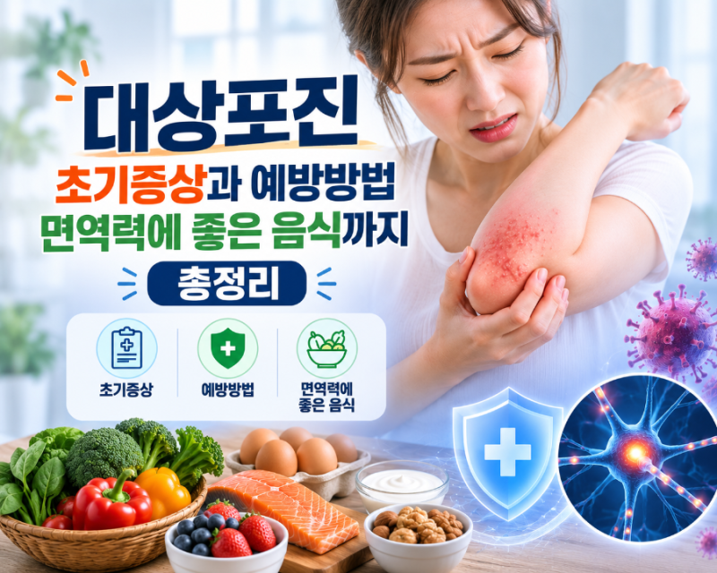 대상포진 초기증상부터 예방방법까지 면역력에 좋은 음식도 알아보세요