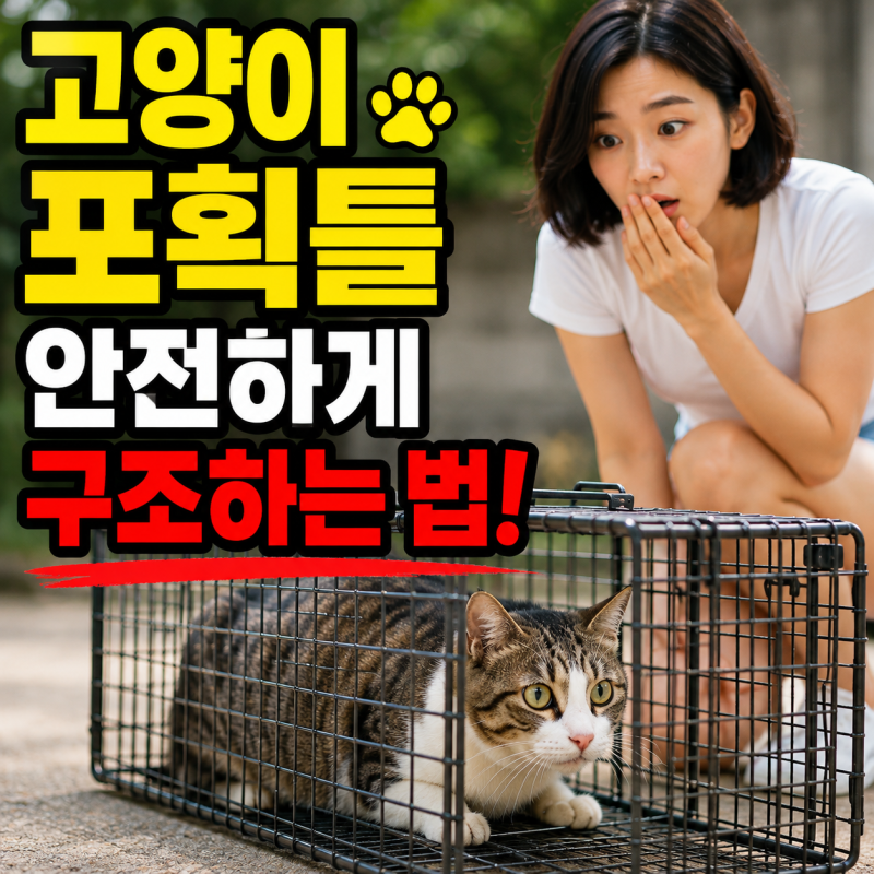 고양이 포획틀 사용법 길고양이 구조 안전하게 하는 방법