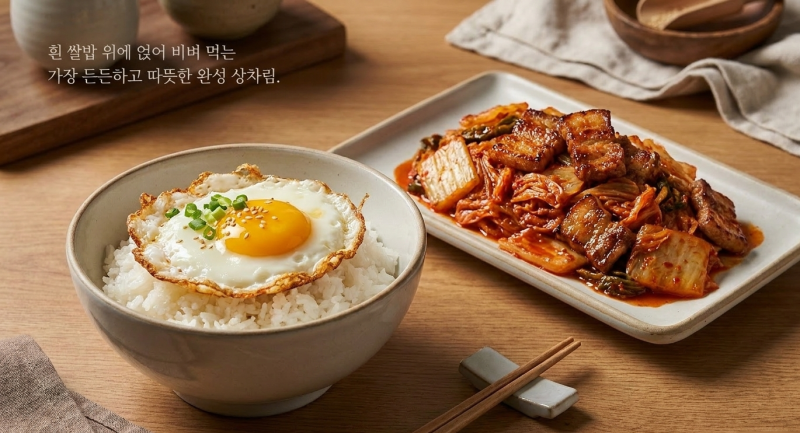 대패삼겹살 묵은지 김치 볶음
