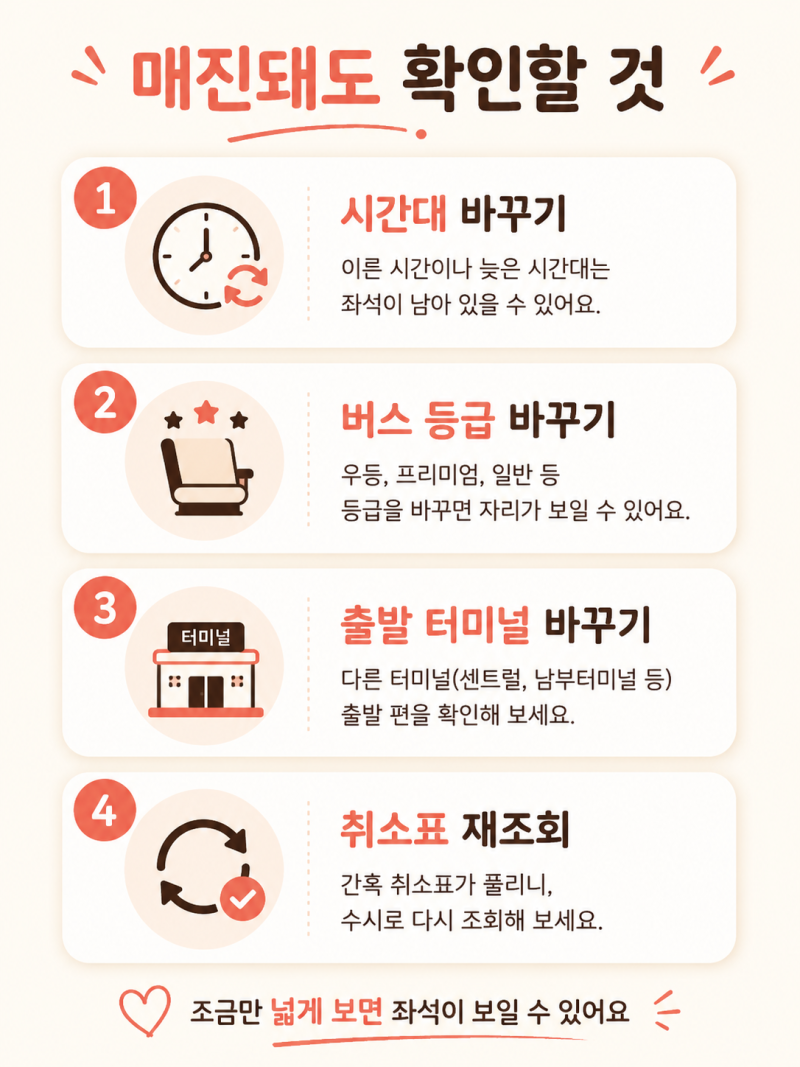 2026 추석 고속버스·시외버스 예매 일정 총정리｜코버스·티머니GO·버스타고 예약 방법과 취....
