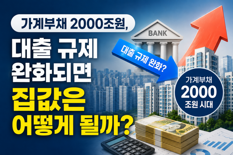 가계부채 2000조원, 대출 규제 완화되면 집값은 어떻게 될까?