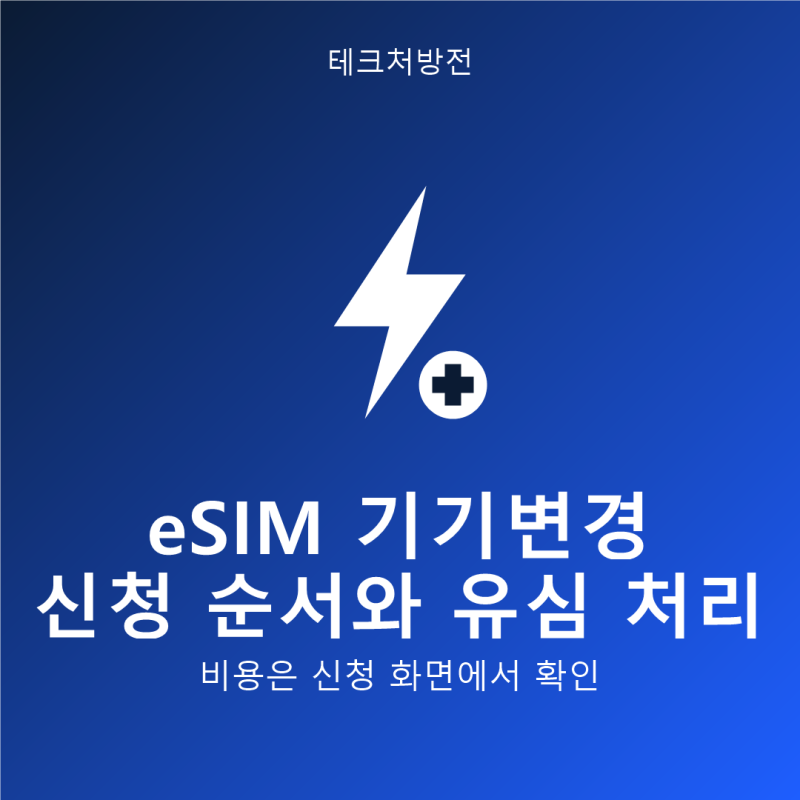 eSIM 기기변경 신청 순서와 유심 처리