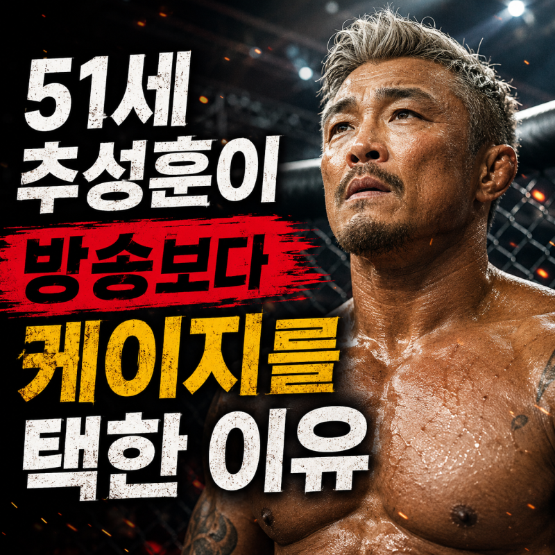 51세 추성훈이 방송보다 케이지를 택한 이유, 11월 은퇴전이 더 특별한 이유
