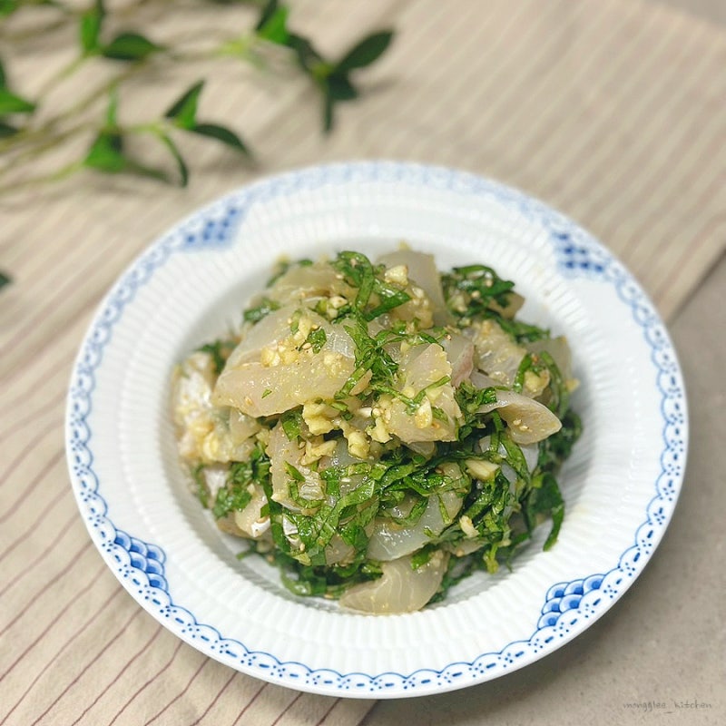 광어 깻잎 무침 레시피 들기름 광어 회무침 만들기