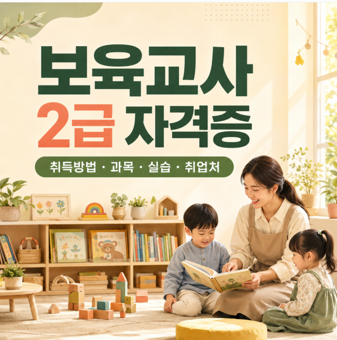 보육교사자격증취득방법은? 보육교사2급자격증 과목 실습 취업처 정리