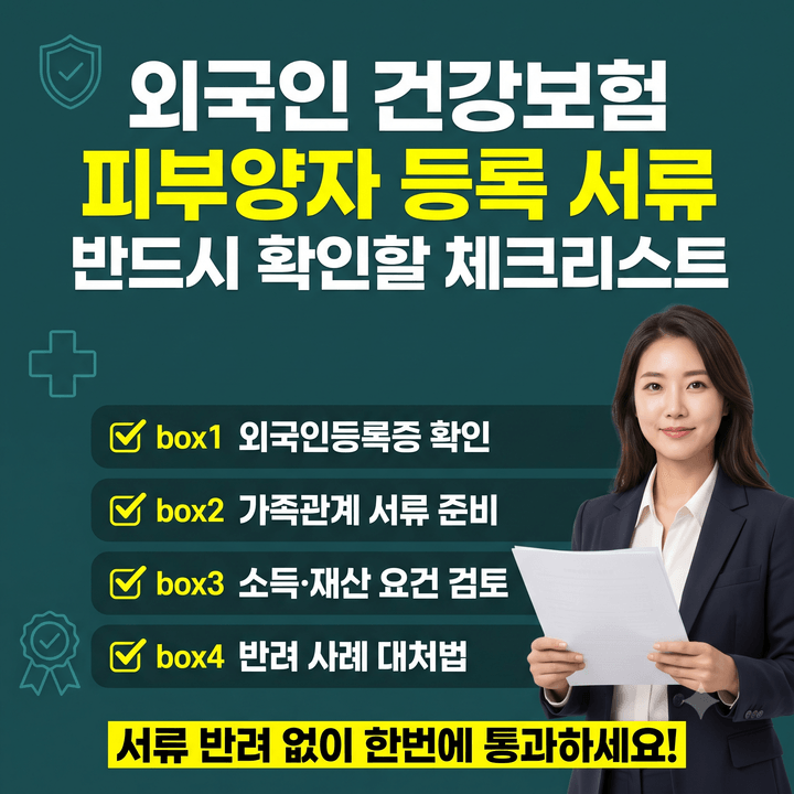 외국인 건강보험 피부양자 등록 서류 준비 전 반드시 확인할 체크리스트, 반려 사례와 대처....