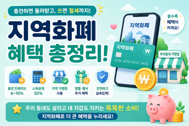 지역화폐 혜택 총정리! 인센티브·소득공제·사용처 알아보기