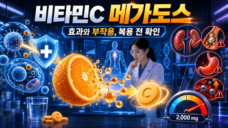 비타민C 메가도스 효과 있을까? 복용법과 주의 대상