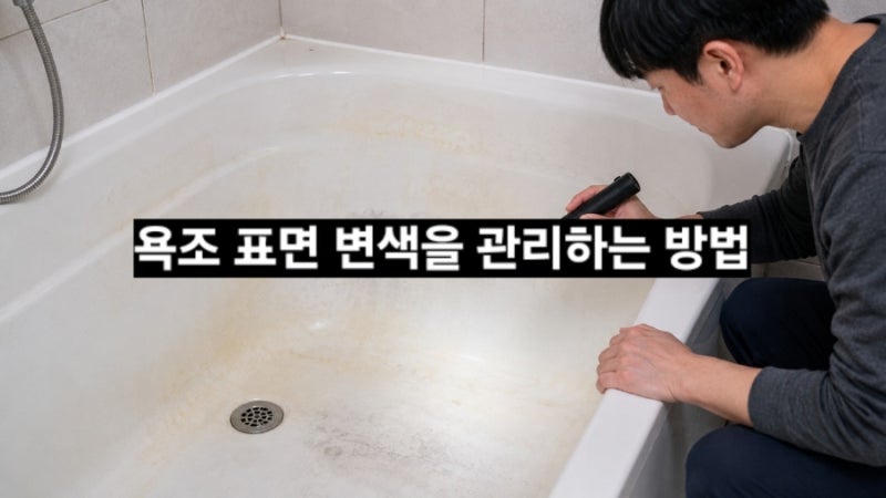 욕조 표면 변색을 관리하는 방법