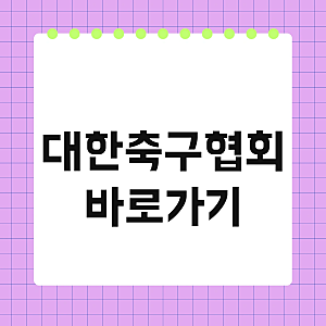 대한축구협회 바로가기 및 후보 부회장 회장 한눈에 보기