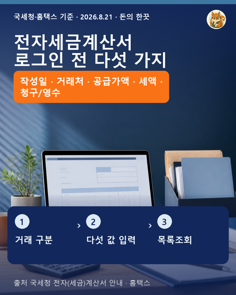 전자세금계산서 발행방법, 홈택스에서 누르기 전에 5가지를 확인하세요