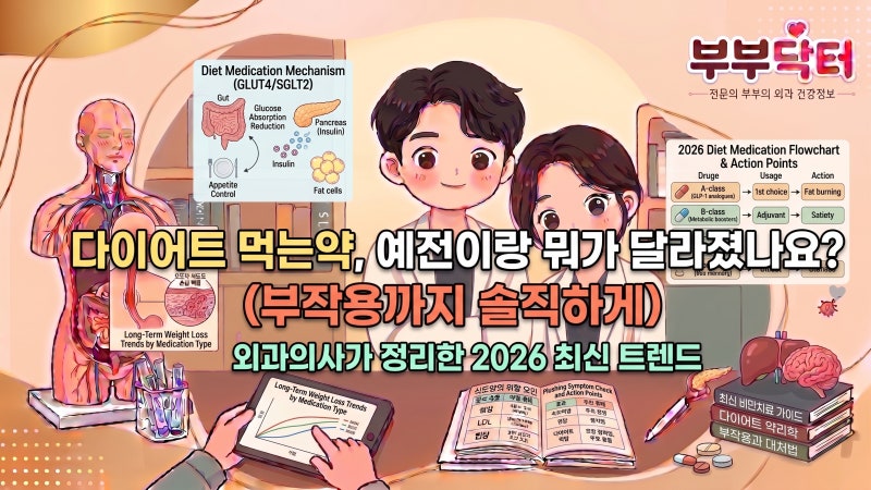 다이어트 먹는약, 예전이랑 뭐가 달라졌나요? 외과의사가 정리한 2026 최신 트렌드 (부작용까....