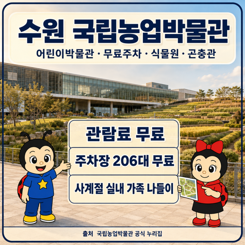 수원 국립농업박물관 어린이박물관 예약·무료주차, 아이와 실내 나들이