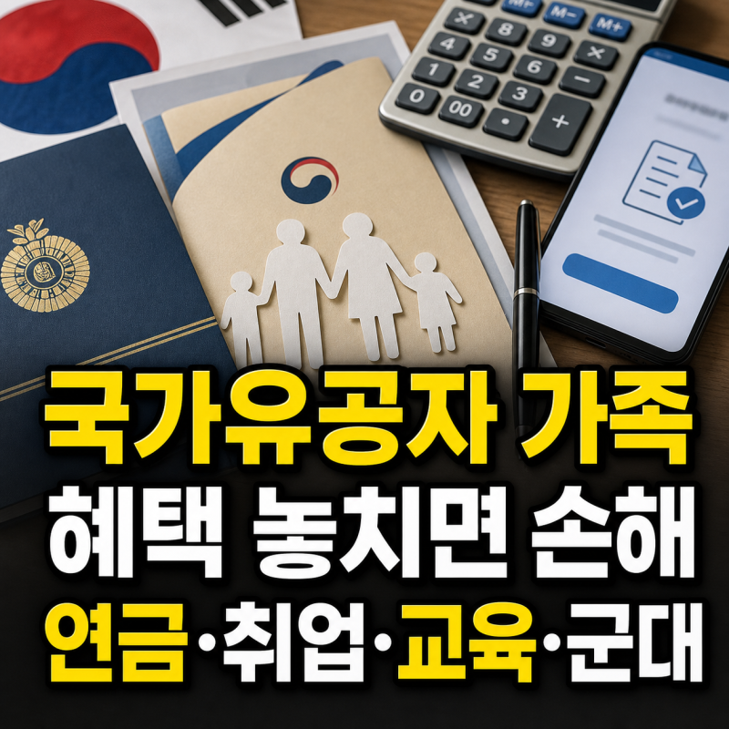 국가유공자 배우자·자녀·손자녀 혜택 총정리 연금·취업·교육·군대