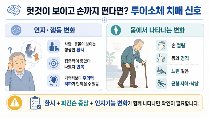 헛것을 보고 손을 떤다면? 루이소체 치매에서 나타나는 특징과 꼭 알아둘 주의점
