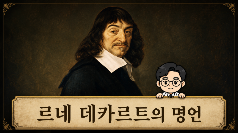 '나는 생각한다, 고로 존재한다'는 르네 데카르트의 명언