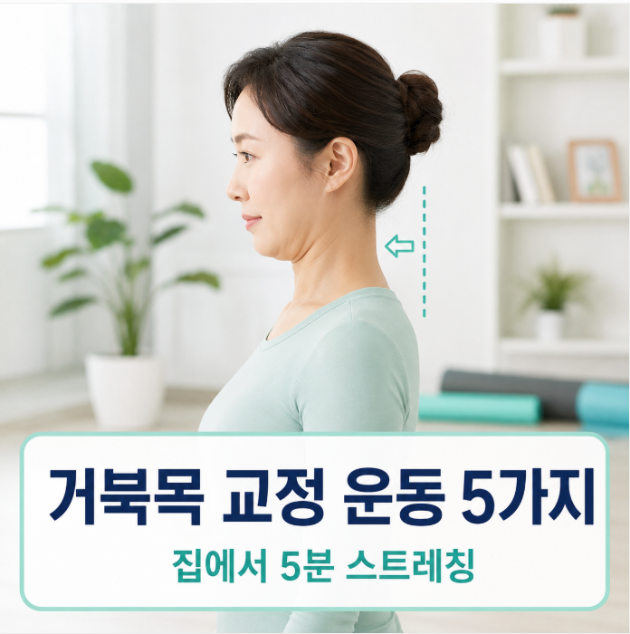 거북목 교정 운동 5가지, 직접 효과 본 5분 스트레칭 루틴