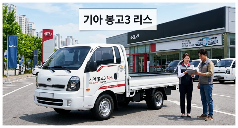 기아 봉고3 리스 광고 속 월 납입금 속임수 피하고 1,500만 원 절세하는 1톤 화물차 특판 가이....