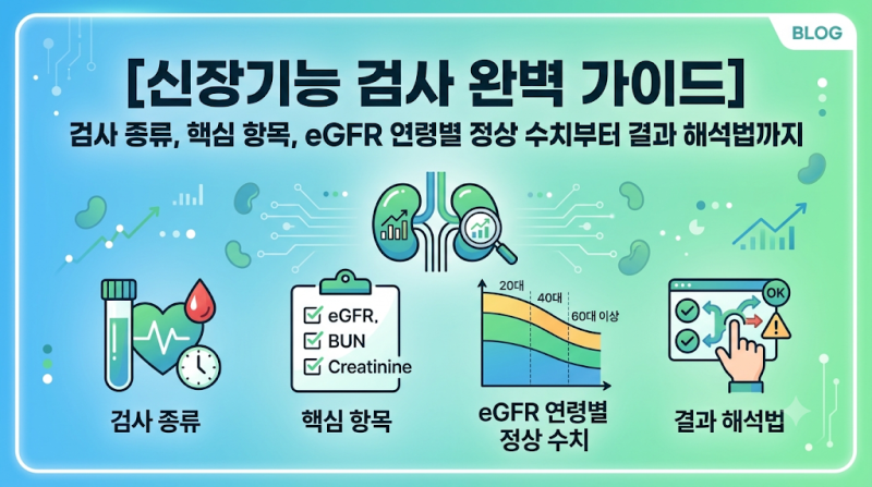 [신장기능 검사 완벽 가이드] 검사 종류, 핵심 항목, eGFR 연령별 정상 수치부터 결과 해석법까....