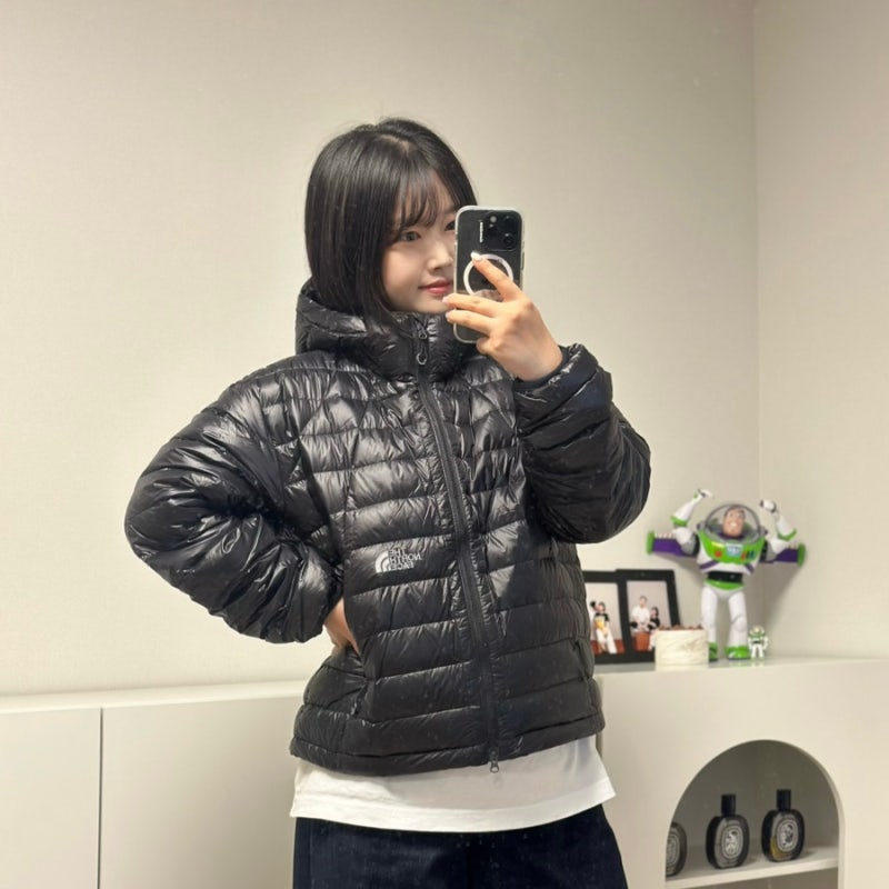 노스페이스 경량 패딩 칼릭스 LT 다운 자켓 여성 L 사이즈 착용 후기