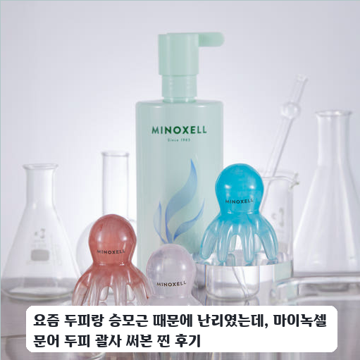 림프순환 도움받으려 사용한 마이녹셀 문어 두피 괄사 한 달 경험담