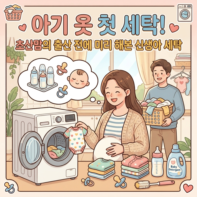 아기 옷 첫 세탁! 초산맘의 출산 전에 미리 해본 신생아 세탁