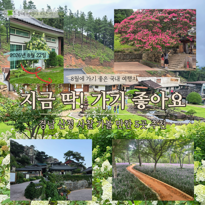 지금 딱 가기 좋은 경남 산청 가볼 만한 사찰 5곳