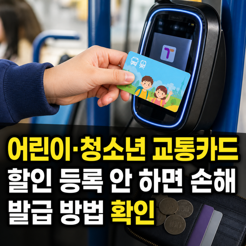 어린이·청소년 교통카드 발급과 할인 등록 방법 총정리