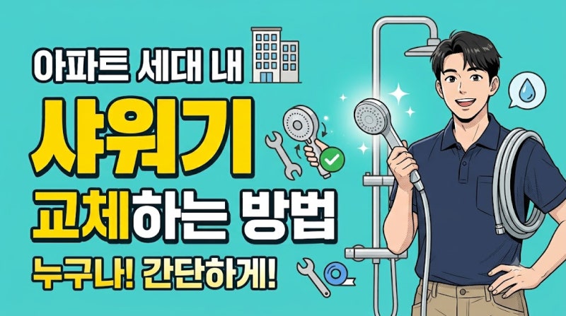 아파트 세대 내 샤워기 교체하는 방법 3편