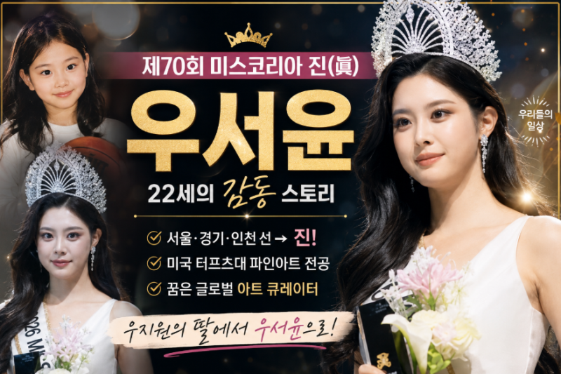 우서윤 미스코리아 진, 우지원 딸 맞아? 22세 반전 프로필·키·인스타 정리