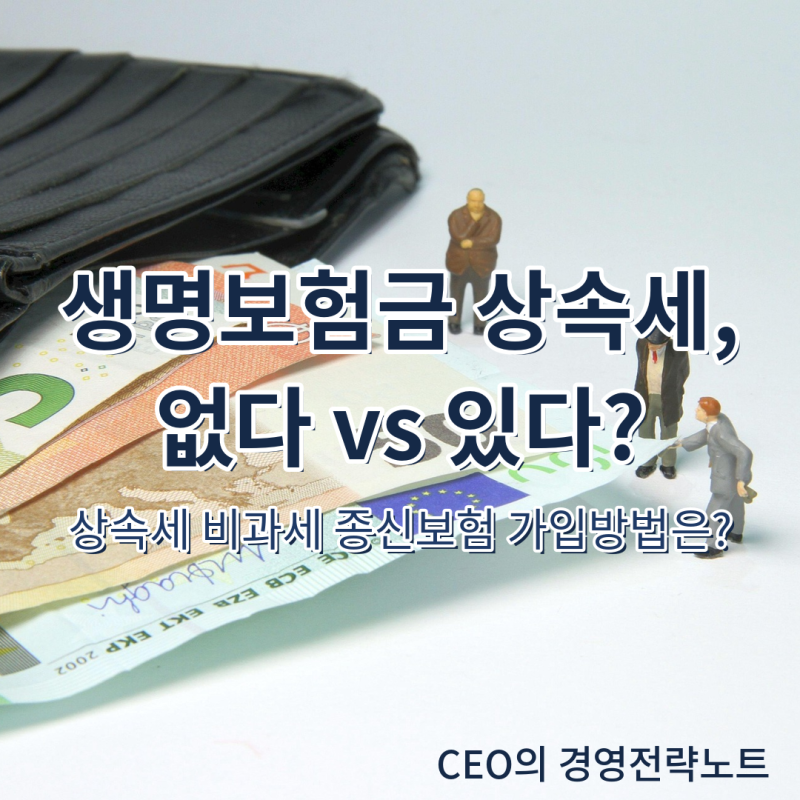생명보험금 상속세, 없다 vs 있다? 상속세 비과세 종신보험 가입방법은?
