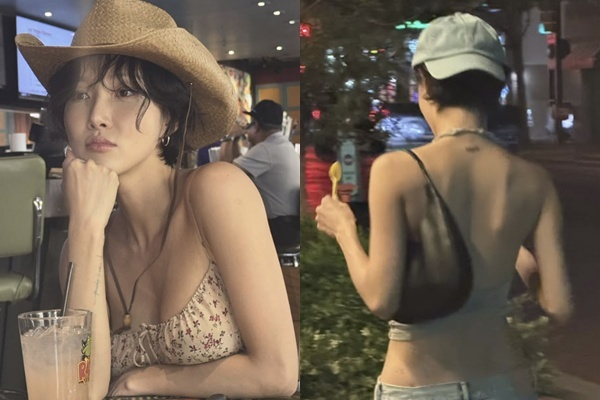 "텍사스라 더 잘 어울리네" 화사 백리스 패션, 카우보이룩까지 소화