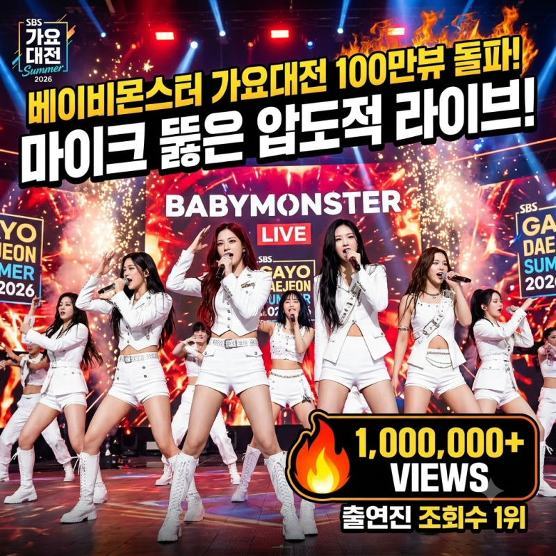 베이비몬스터 100만뷰, 무대에서 무슨 일이 있었나