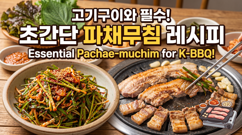 고기구이에 필수! 초간단 파채무침! 고깃집 비법 레시피 대공개