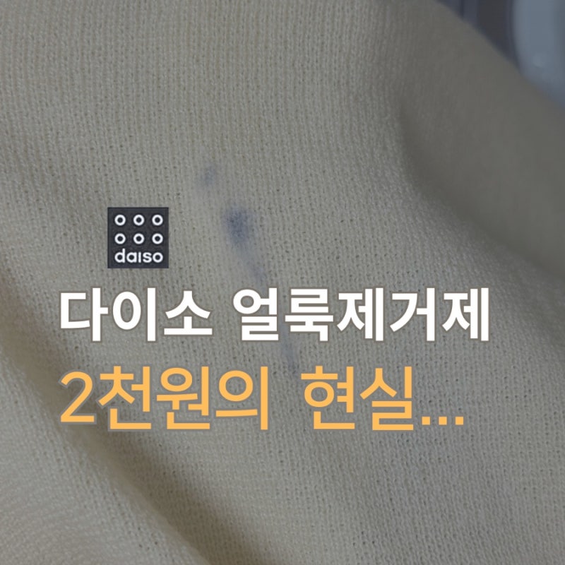다이소 얼룩제거제 2,000원짜리가 어디까지 지울까? 직접 해보니 "여기서" 갈렸습니다