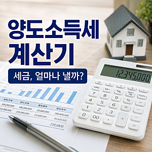 양도소득세계산기 계산 방법, 부동산·주식 세금 확인 기준