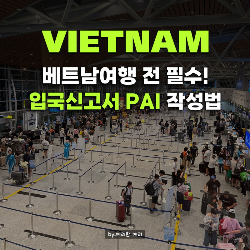 베트남PAI 베트남사전입국신고서작성법 단계별 총정리｜다낭 입국신고서 베트남여행준비물....