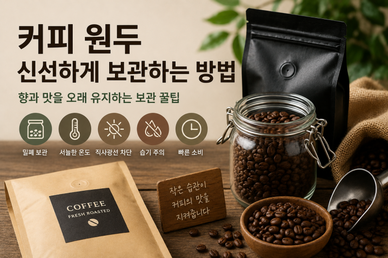 커피 원두 신선하게 보관하는 방법