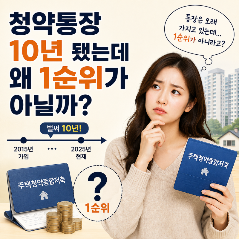 청약통장 오래됐는데 왜 1순위가 아닐까? 주택청약종합저축 조건 다시 보기