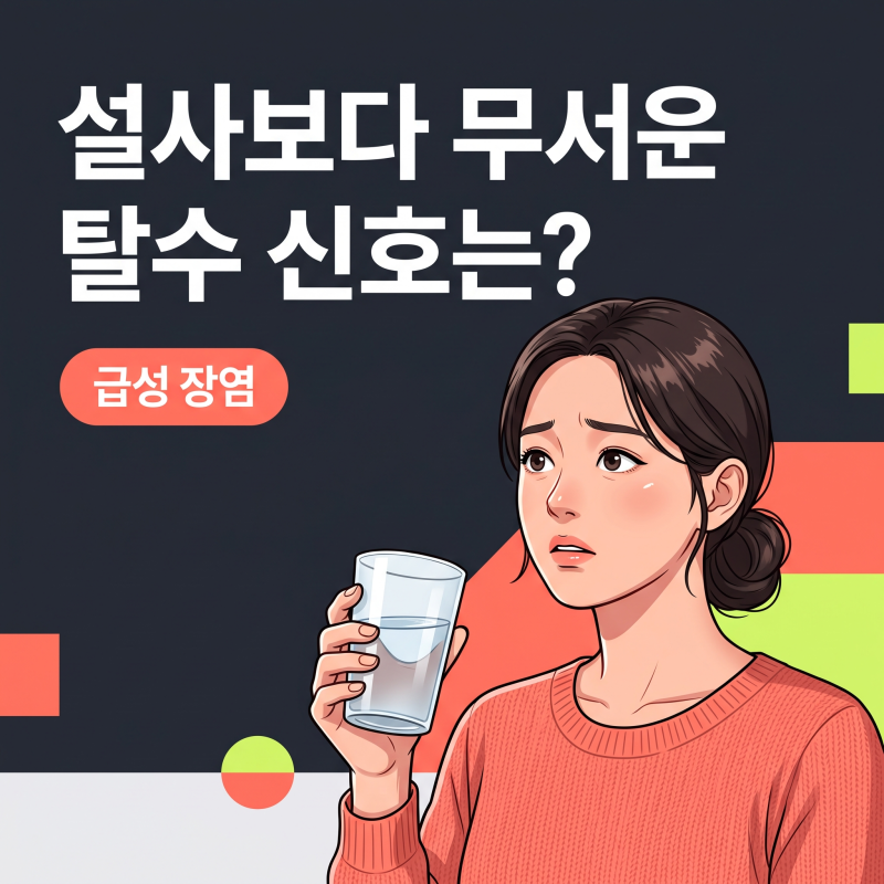 급성장염, 굶기 전 꼭 확인해야 할 탈수 신호와 수분 보충법