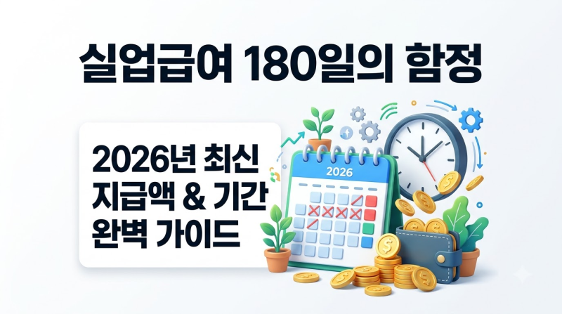 6개월 일했는데 탈락? 실업급여 조건 180일 계산법과 2026년 실제 수령액