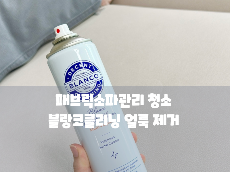 패브릭소파관리 청소 이걸로 해결! 블랑코클리닝 얼룩 제거 솔직 후기