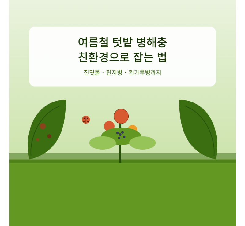 여름철 텃밭 병해충 가이드! 진딧물, 탄저병 친환경 퇴치법으로 주말농장 살리기