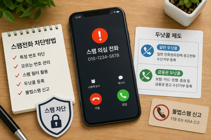 스팸전화 차단방법｜아이폰·갤럭시 설정부터 두낫콜까지