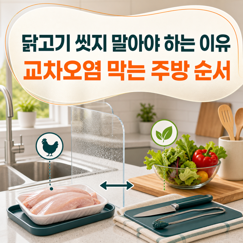 닭고기 씻지 말아야 하는 이유, 교차오염 막는 주방 순서