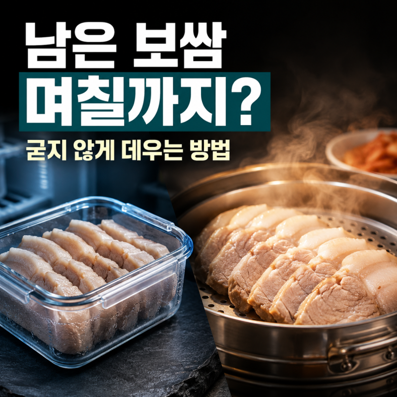 남은 보쌈 냉장 보관 며칠까지? 굳지 않게 데우는 방법